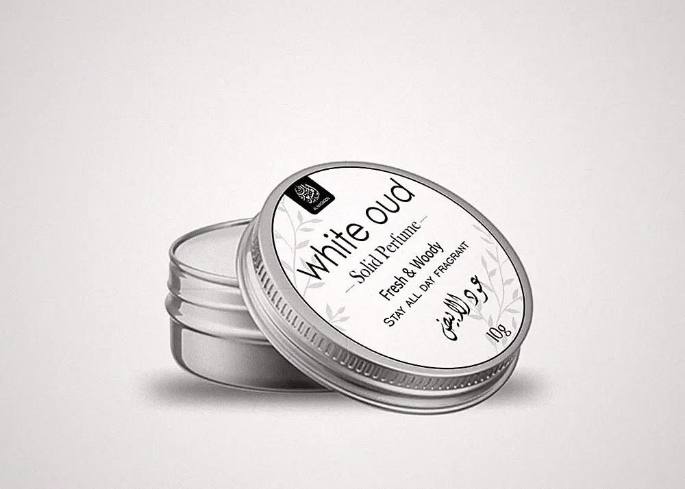 AL MASNOON White Oud Solid Perfume - 10g | Fresh Oud Fragrance | Long-Lasting Al