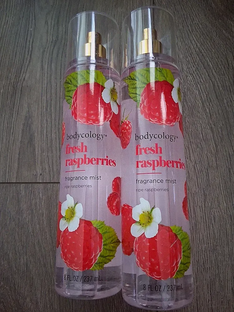 Bodycology Fresh Raspberries by Bodycology Fragrance Mist Spray 8 oz Lot Of 2!