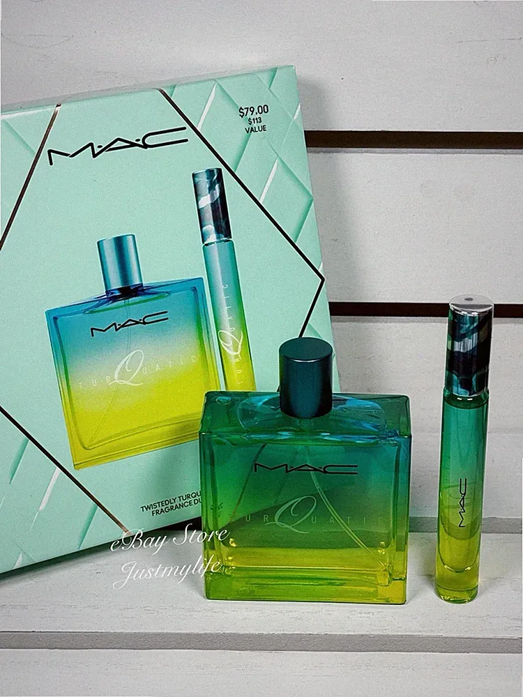 MAC Twistedly Turquatic Fragrance 2pcs Set, Large Size 96mL+ Rollerball 6mL, NIB