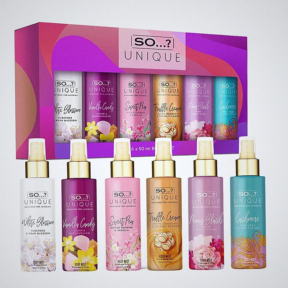 Women Body Mist Spray Set Fresh Floral Sweet Fragrance Travel Size 6pcs